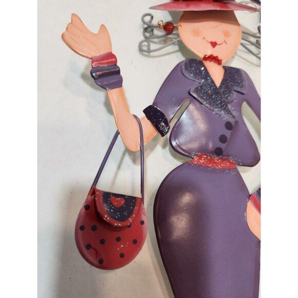 Red Hat Society--Paperback Book--Wall Plaque Decor 15" Metal Lady Figurine - Picture 5 of 9